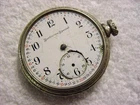 Vintage larg antique 1920 Deco ILLINOIS BURLINGTON SPECIAL RAILROAD pocket watch