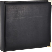 Pioneer Holds 12 Inch by 12 Inch 3-Ring Sewn Oxford Cover Memory Book Binder, Bl