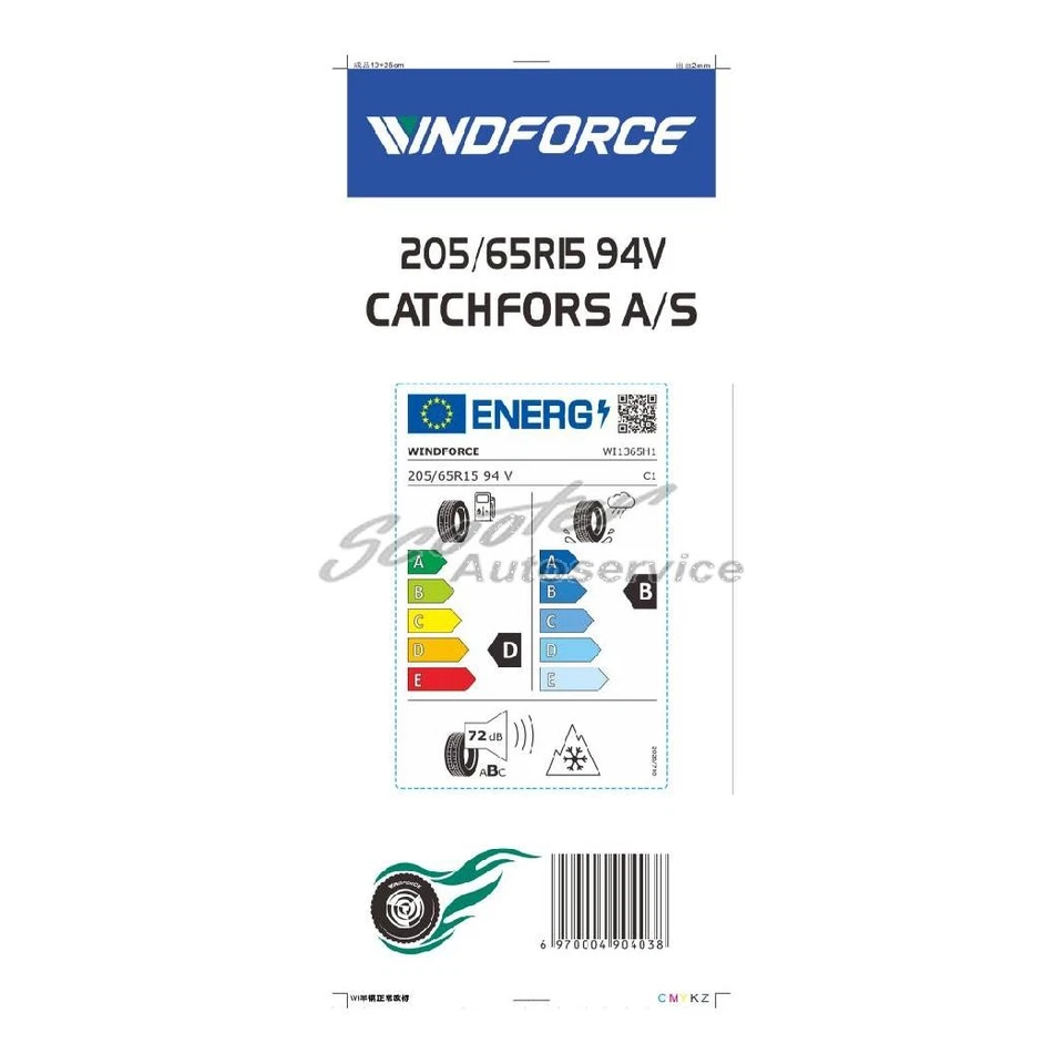 Windforce Allwetter-Reifen 205/65 R 15 94V CatchFors A/S 3PMSF | 25725 - Bild 2 von 3