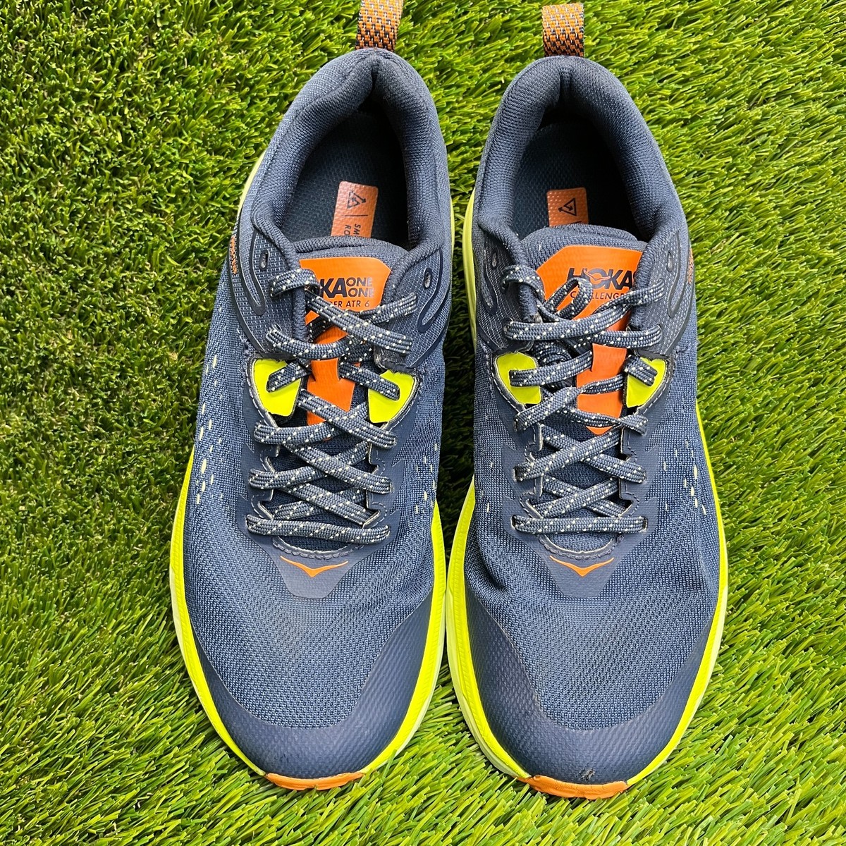Hoka One One Challenger ATR 6 GTX Blue/Yellow Size 9 Hoka One One Challenger ATR 6 GTX Mens Size 8 Blue Yellow  main image 2