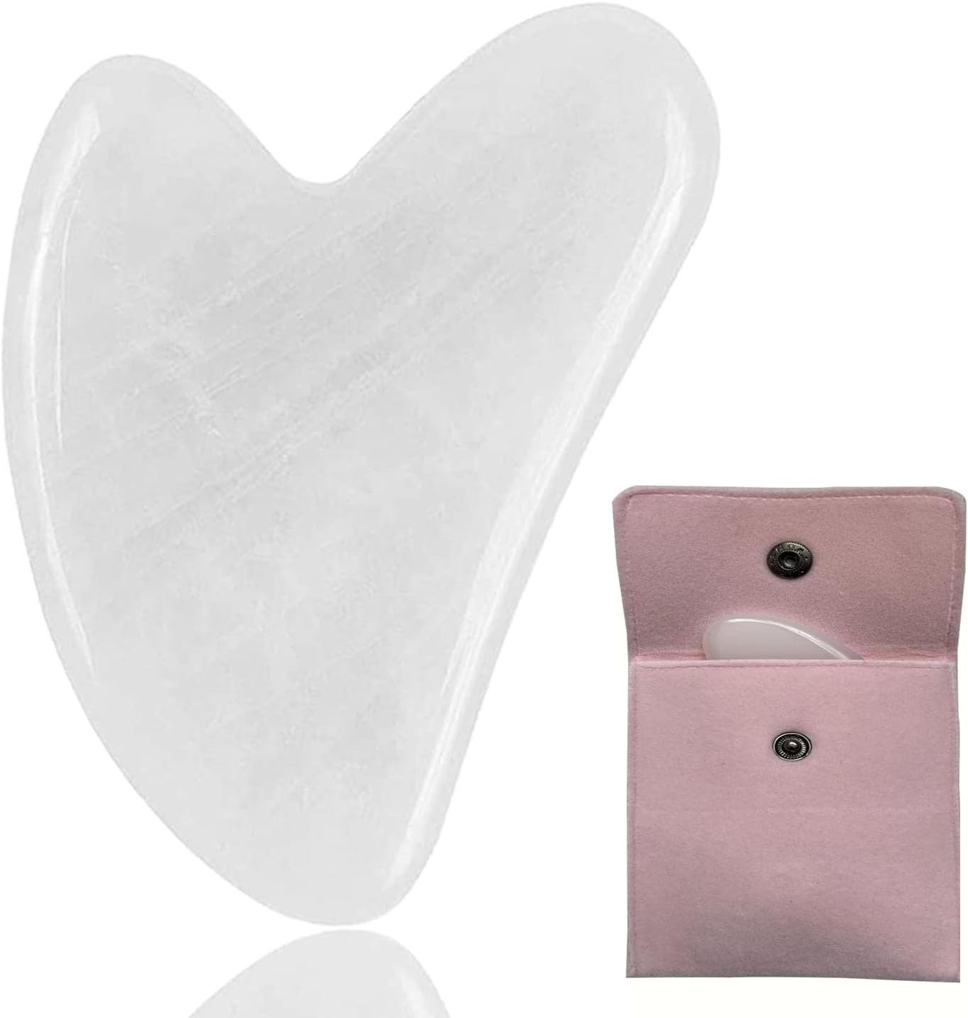 Gua Sha Stein Herzform Natürlich Gesichtsbehandlung Akupunktur Triggerpunkt Anti