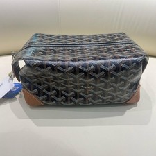 Goyard Monogram Zip Travel Bag Canvas And Calfskin Toiletry - Excellent MIF269