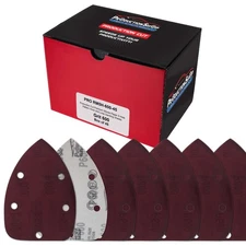600 Grit 5-Hole Pattern Hook & Loop Mouse Sander Sandpaper Sheets, Box of 45