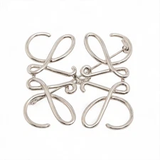 Loewe Anagram Brooch GP Silver