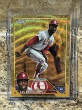 2023 Topps Gilded Lou Brock Gold Wave Etch #/75 - Cardinals