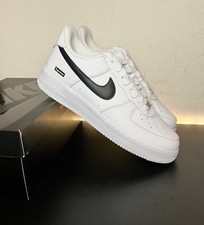 Supreme Nike Air Force 1 Low Bianco Nero Taglia 13 Uomo CU9225-102 NUOVE