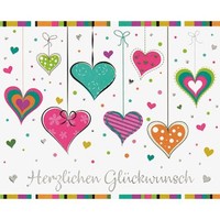 Allgemeine WüNsche – Herzlichen GlüCkwunsch - Midi-Klammerkarte - BlumenkäRtchen