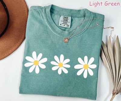 Comfort Colors  Daisy Shirt  Cute Floral Graphic Tee  Wildflower Shirt