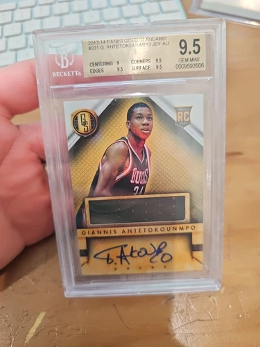 2013-14 Panini Gold Standard #231 Giannis Antetokounmpo RPA BGS 9.5 AUTO 10 RC