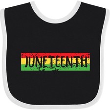 Inktastic Juneteenth Banner In Red Yellow And Green Baby Bib First Black History