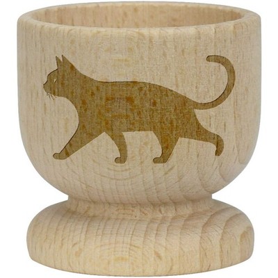 Eierbecher ''Cat Walking Side View'' aus Holz (EC00029325)