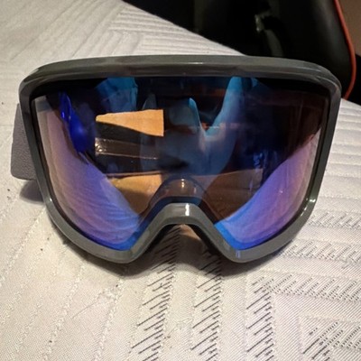 Smith Adjustable Gray Ski Goggles Blue Mirrored Lens for Skiing Snowboarding