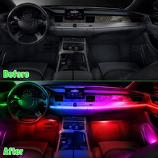 Luz Acrílica Iluminación Ambiental Aplicación de Luces de Persecución de autos + Control Remoto