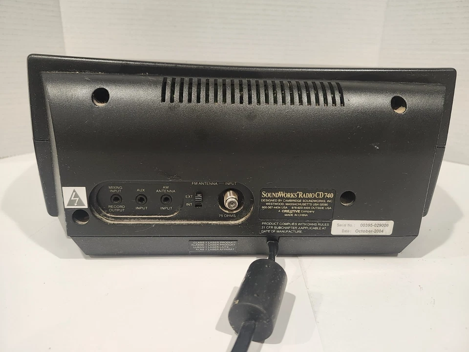 Radio CD 740 estéreo de mesa vintage Cambridge SoundWorks negro ¡Funciona! Foto 4 de 4