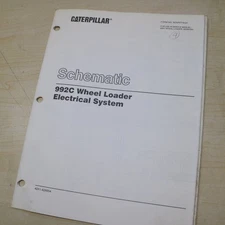 CAT 992C Wheel Loader Electrical System Schematic Manual wiring shop 42X SERIES