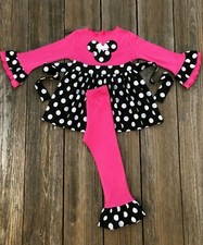 Minnie Mouse Girl Hot Pink Black Outfit Minnie Mouse Girl Clothes