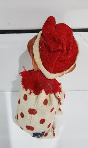 Vintage Christmas Knee Hugger Elf Pixie with Polka Dot Outfit - Picture 3 of 5