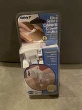 Safety 1st Ultra Secure Cabinet Drawer Latches 4-Pack - Folds Down for Non Use