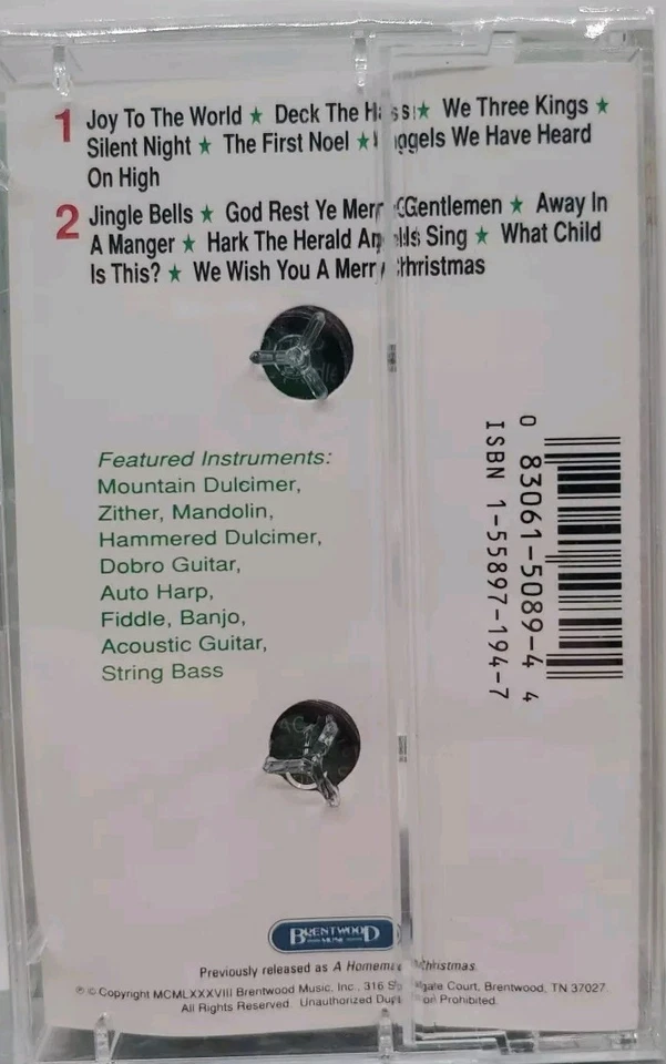 Smoky Mountain Christmas Featuring Hand Crafted Instruments Cassette New Sealed - Image 2 of 2