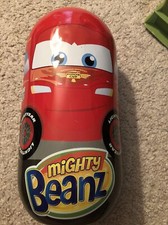 Mighty Beanz Lot with 13 Beans and Metal Lightning McQueen Case