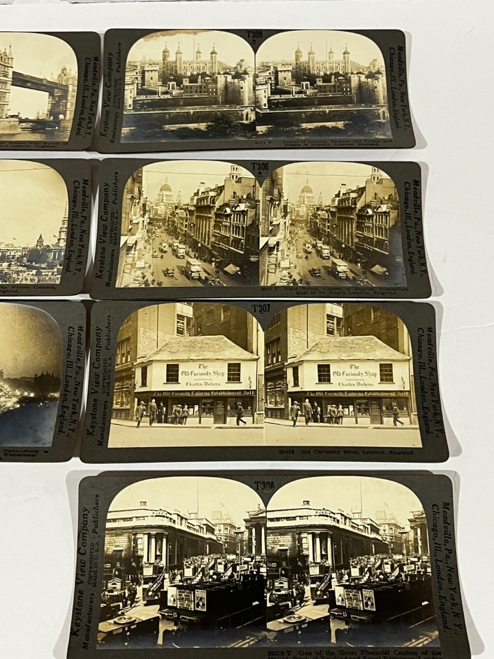 Antique Keystone View Company Stereo Cards Lot of 7 London, England