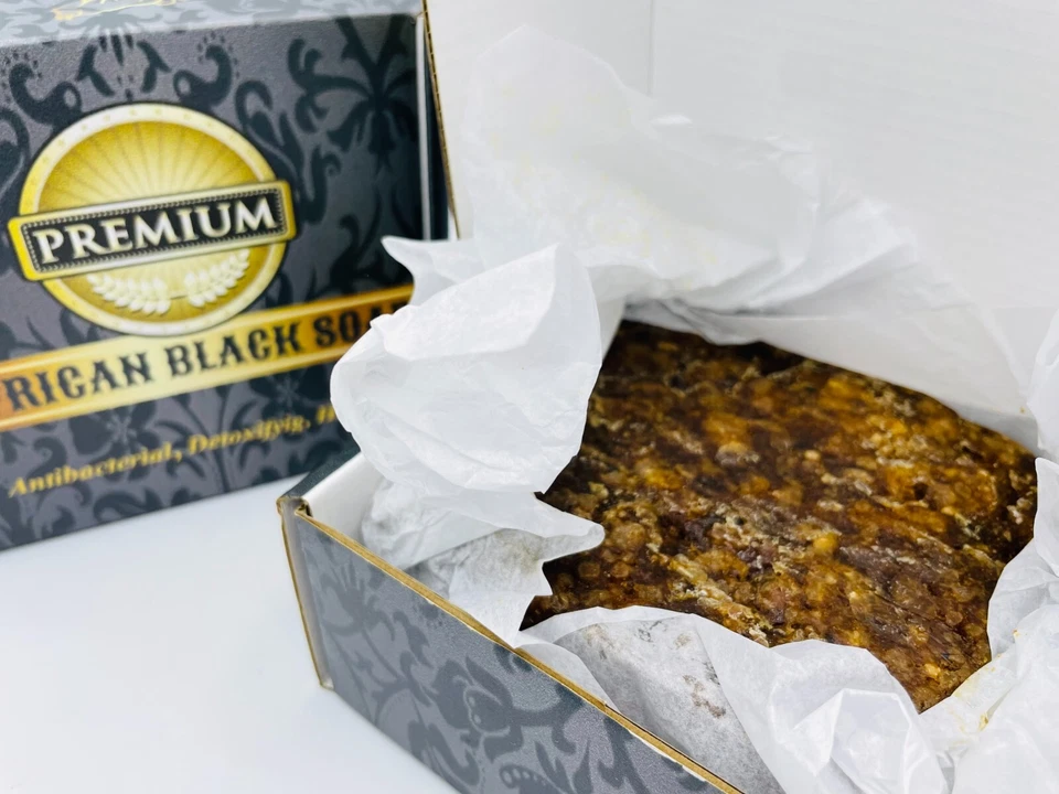 1 lb- 16oz Raw African Black Soap Bar 100% Pure Natural Organic Ghana BEST - Image 3 of 4