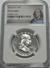 1956 Type 2 NGC PF69 Cameo Proof Franklin Half Dollar 50c 90% SILVER Portrait Lb