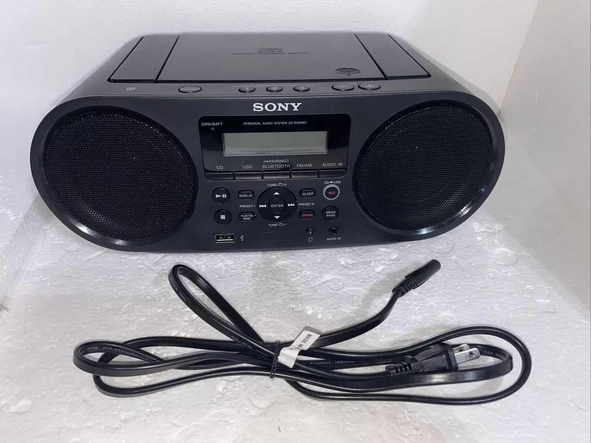 Sony ZS RS60BT CD MP3 BLUETOOTH BOOOMBOX PORTABLE STEREO eBay