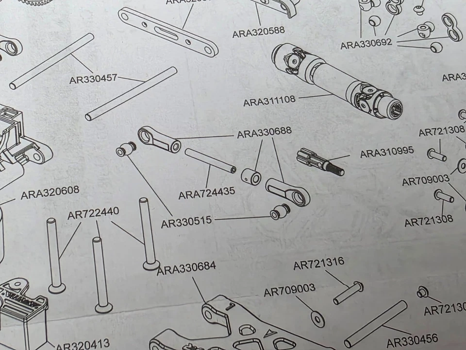 Arrma Rod End Set ARA330688 Rear Upper Arms Vendetta Infraction 1/8 Scale RC NEW - Image 2 of 4