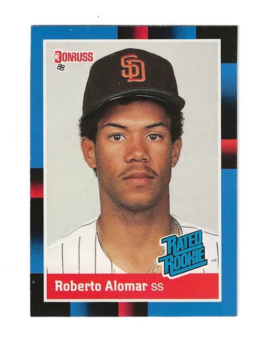 1988 Donruss ROBERTO ALOMAR Rated Rookie #34 RC HOF PADRES