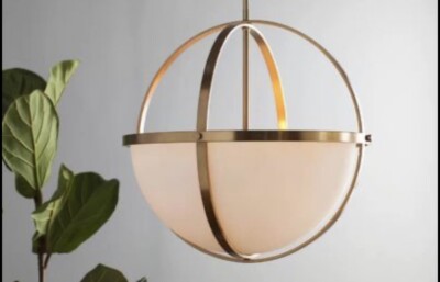 Elegant Satin bronze three-light indoor pendant