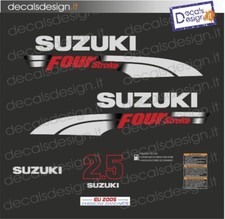 Adesivi motore marino fuoribordo Suzuki 2.5 cv four stroke 2006 stickers