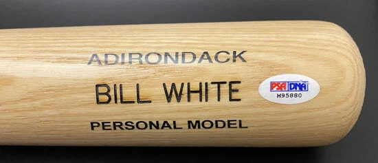 Broadcast Bill White SIGNED Adirondack Bat Phillies Yankees PSA/DNA AUTOGRAPHED - Image 3 of 3