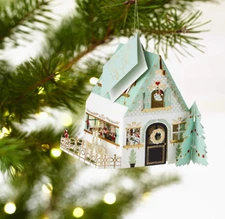 Signature Pop Up Christmas Card, 3D Santa's House Ornament New Year