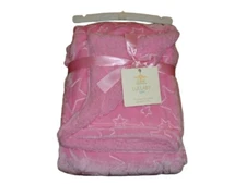 Lullaby Kids Pink Star Baby Girls Blanket Plush Luxury Sherpa Infant NWT VHTF