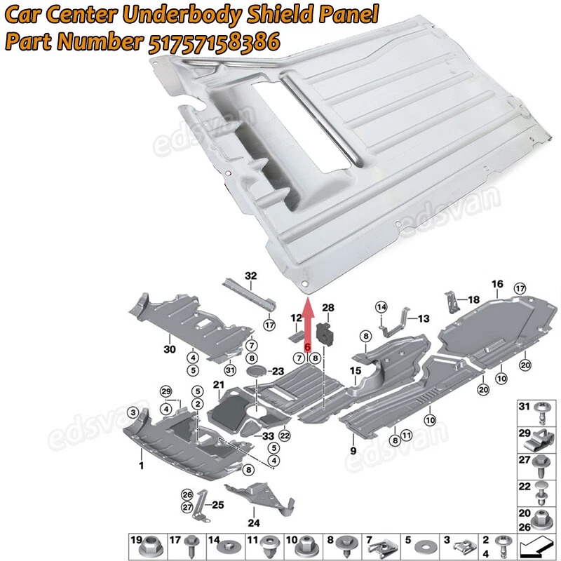 51757158386 Engine Shield Lower Protector Plate For BMW X5 E70 X6 E71 2007-2014 - Imagem 3 de 4