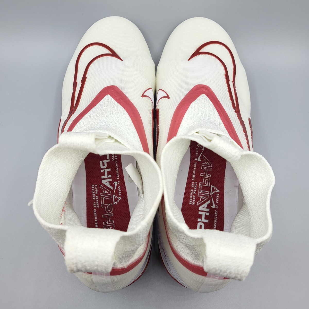Nike Alpha Menace Elite 3 White Red Football Cleats DM1792-100 Men\'s 200) Nike Alpha Menace Elite 3 Football Cleats Men main image 2