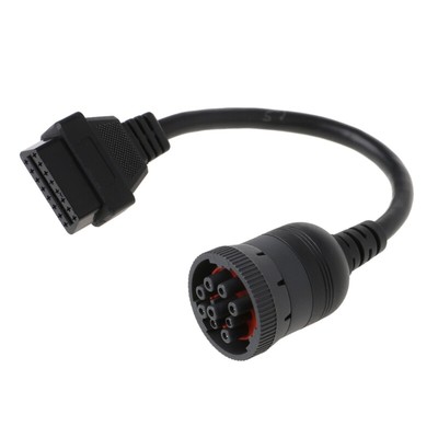 OBD2 Y Splitter Diagnostic 9 Pin to 16 Pin Scanner Cable Adapter J1939 Connector