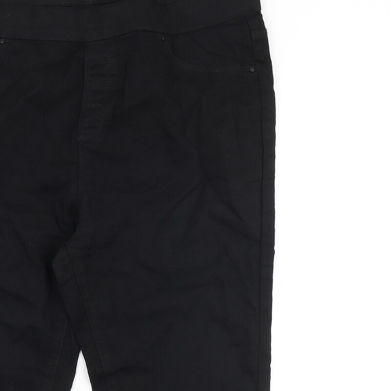 Peacocks Womens Black Cotton Cropped Jeans Size 16 L20 in Regular eBay