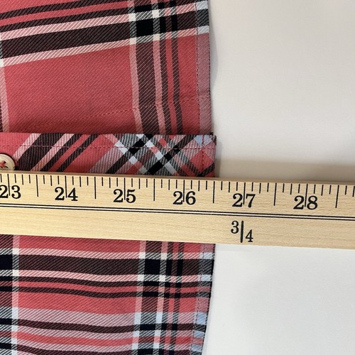 Camisa Talbots Mujer Talla XL Pequeña Rosa Campo Cuadros Botón Manga Larga - Imagen 8 de 10