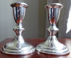 VTG 2 Reed & Barton Sterling Silver Weighted & Reinforced #27 Candlesticks 4.5"T