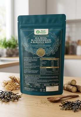 Meeresmoos Blasentang Klettenwurzel Pulver | Wildcrafted Alkaline Blend