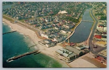 Vintage Postcard- The Casino Asbury Park NJ Ocean Grove and Wesley Lake