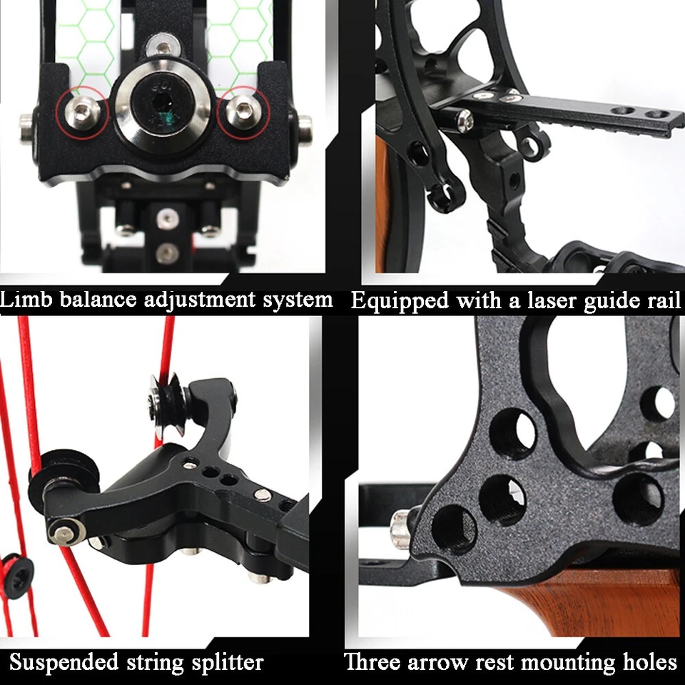30-75lbs Compound Bow Kit Dual-use Short Axis Archery Hunting Target RH LH - Image 3 of 4