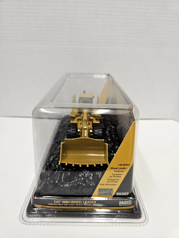 Cargadora de ruedas Norscot amarillo CAT 988H 1:64 vehículo modelo fundido a presión coleccionable Foto 2 de 4