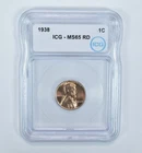 1938 Lincoln Wheat Cent MS65 RD ICG *4373