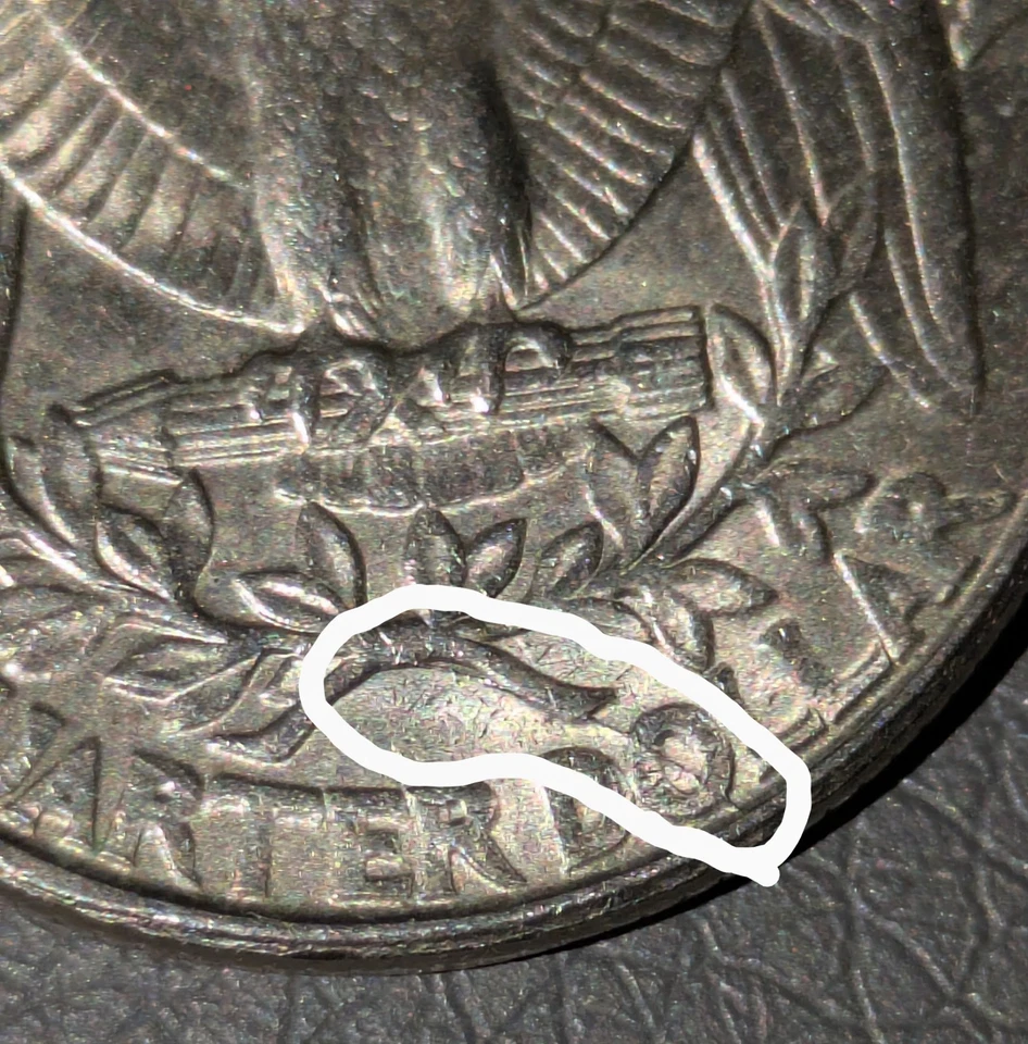 1996-P 25c Quarter Multiple Die Errors Die Crack Errors Cracked Die Obv Rev - Image 3 of 4