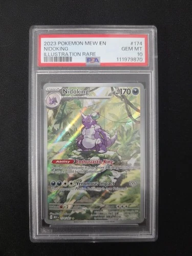 Pokémon Nidoking 174/165 SV Scarlet & Violet 151 Illustration Rare Holo PSA 10