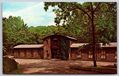 Vintage Black Powder Exhibit Building Postcard Hagley Museum Delaware AA105