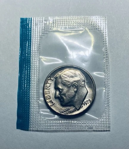 1975 Roosevelt Dime BU Uncirculated In Mint packaging